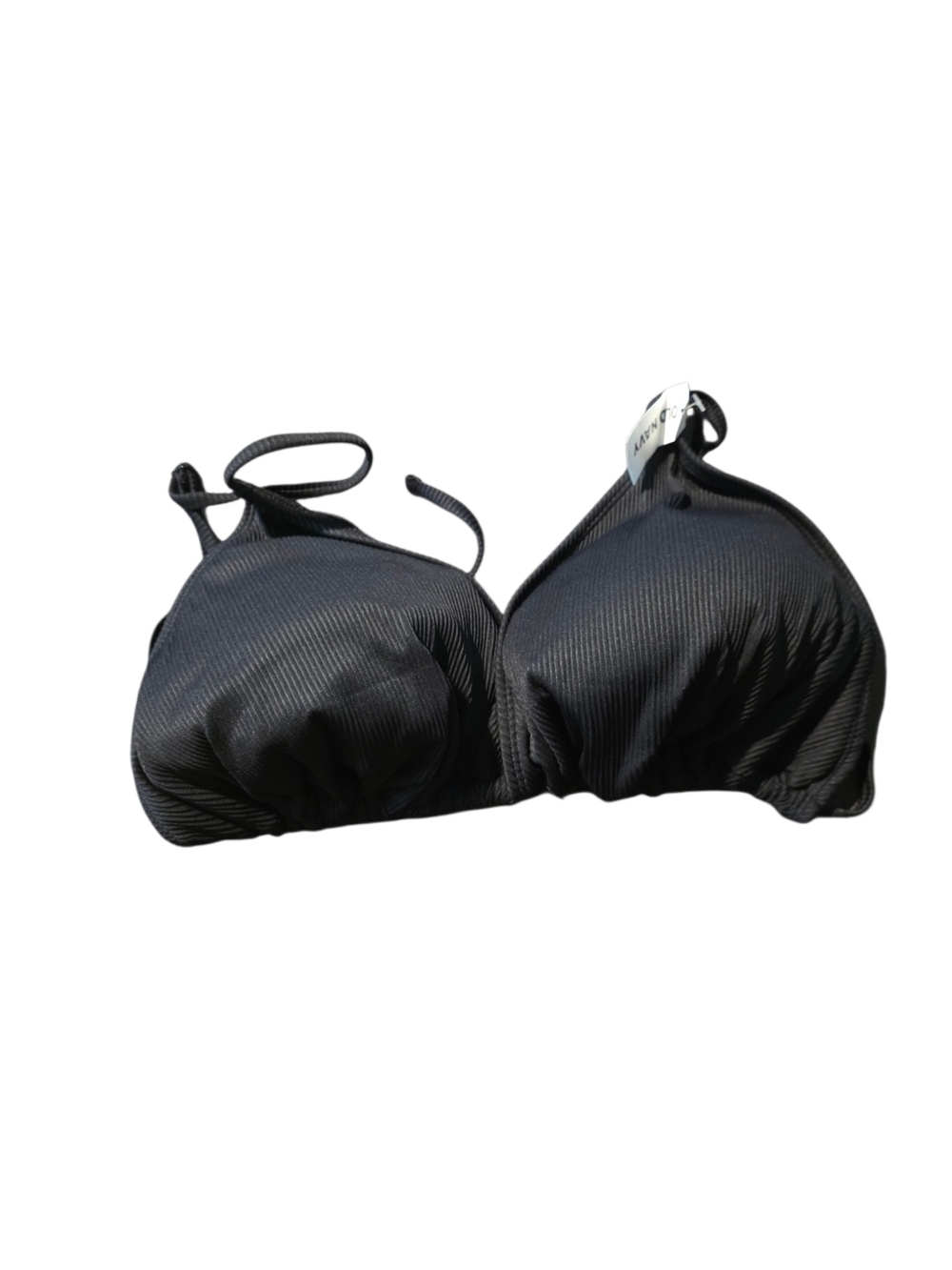 Old Navy Black Ribbed Push-Up Bikini Top